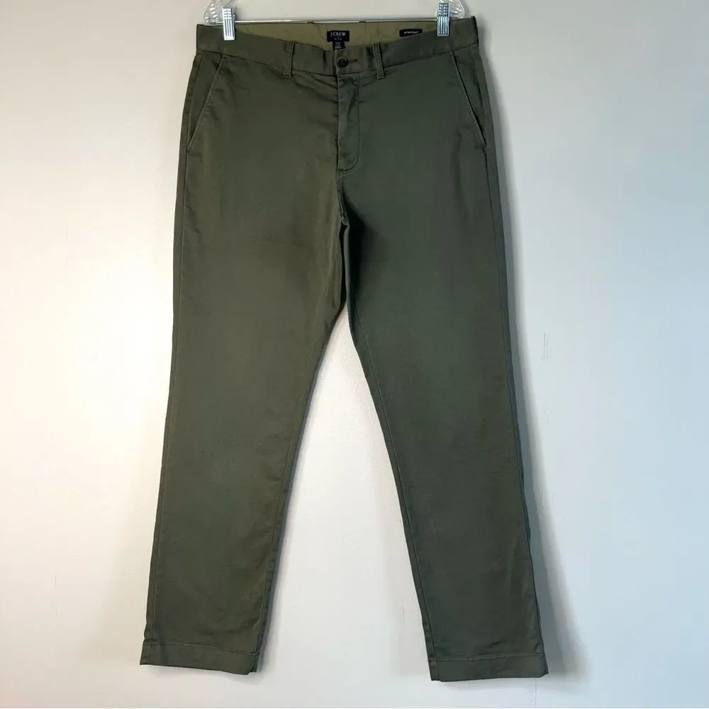 J. Crew Urban Khaki Chinos Straight Flex Timeless Neutral Men's Pants SZ 34x32